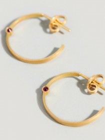 Cassini hoops in Red | parijewel